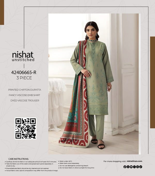 Nishat 3Pc Embroidered Viscose Collection