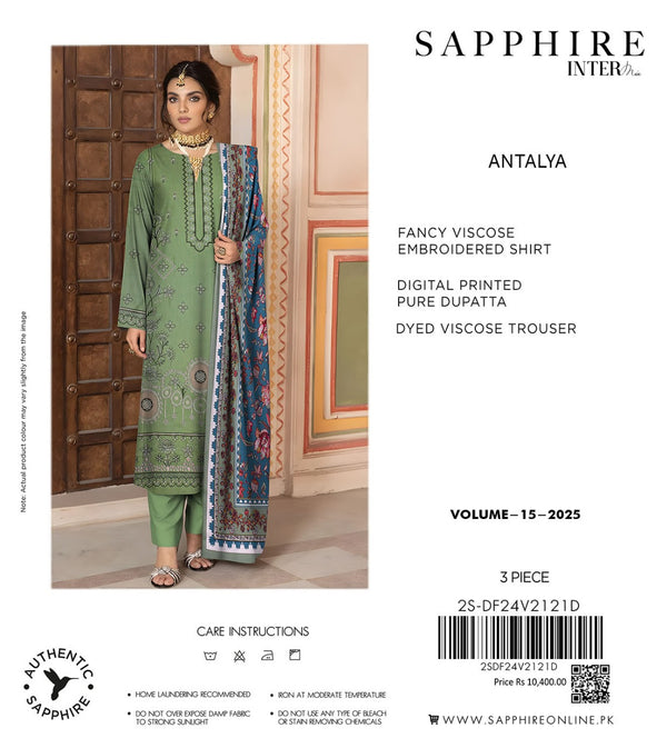 Sapphire 3Pc Embroidered Viscose Suites