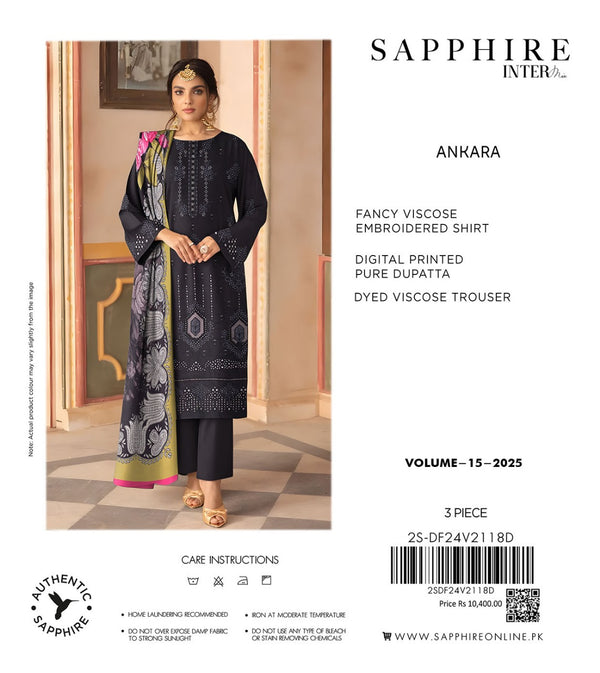Sapphire 3Pc Embroidered Viscose Suites