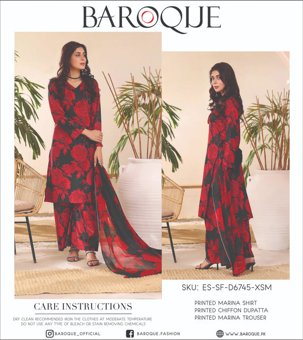 BAROQUE 3PC DIGITAL PRINTED MARINA COLLECTION
