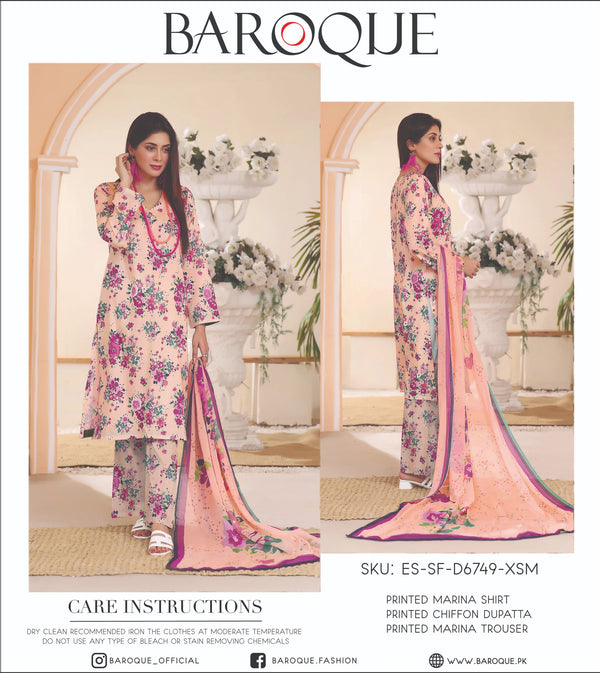 BAROQUE 3PC DIGITAL PRINTED MARINA COLLECTION