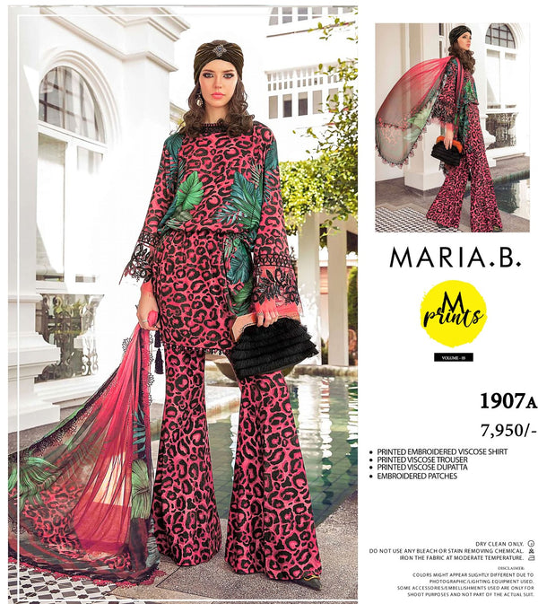 MARIA B 3PC EMBROIDERED VISCOSE SUITES