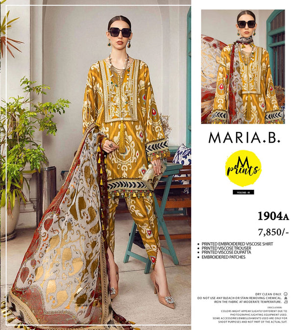 MARIA B 3PC EMBROIDERED VISCOSE SUITES