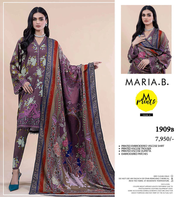 MARIA B 3PC EMBROIDERED VISCOSE SUITES