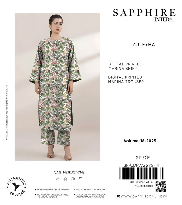SAPPHIRE 2PC DIGITAL PRINTED MARINA COLLECTIONS